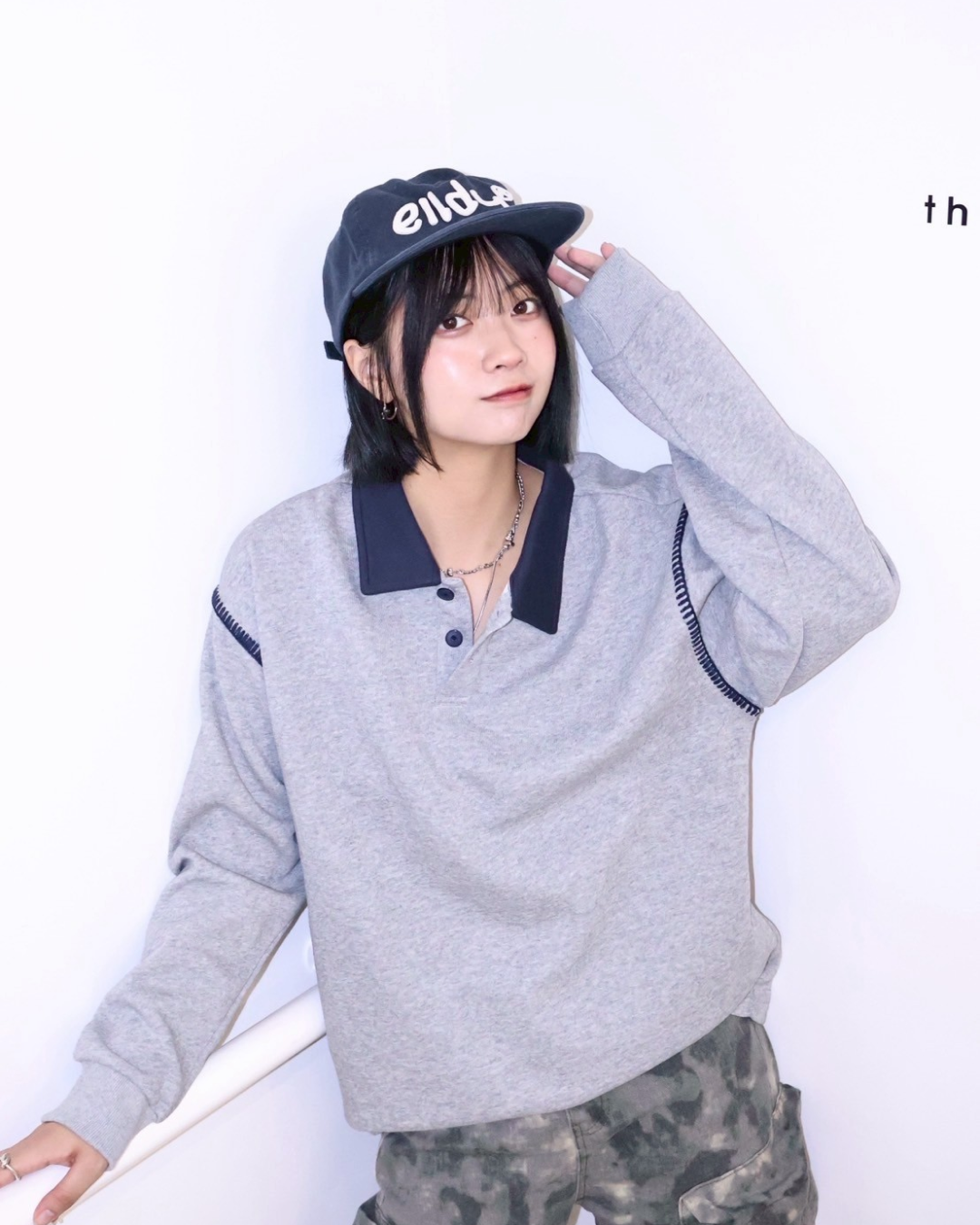 バイカラーステッチスウェット K1107