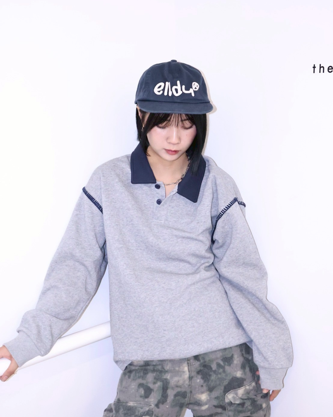 バイカラーステッチスウェット K1107