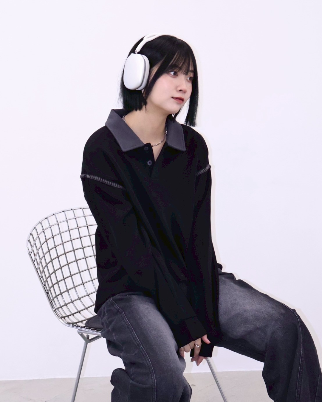 バイカラーステッチスウェット K1107