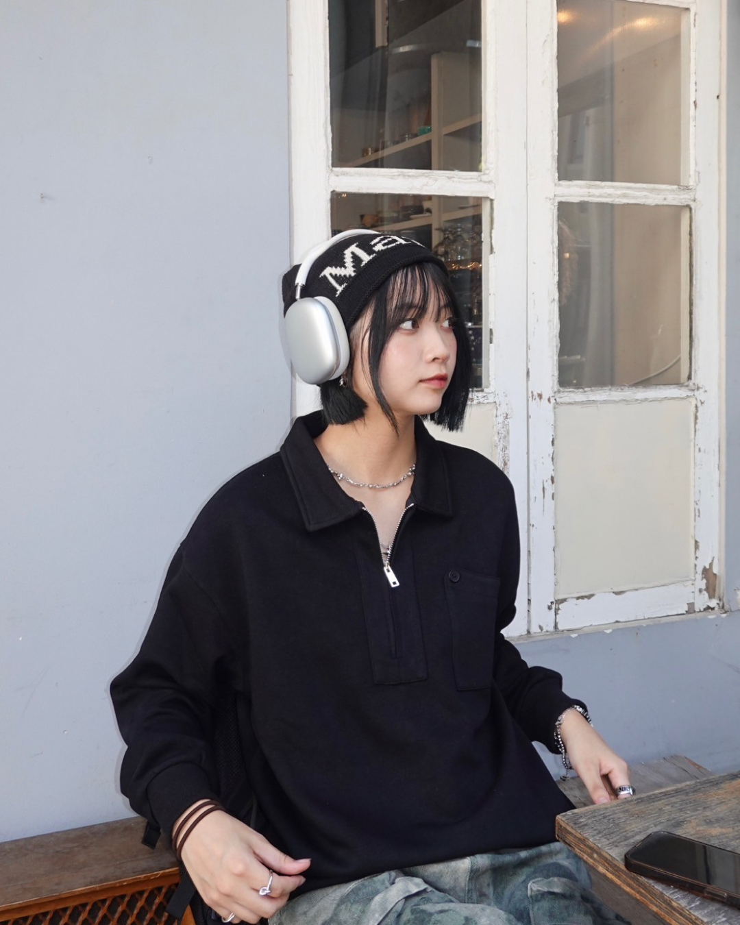 ハーフジップポロスウェット K1108