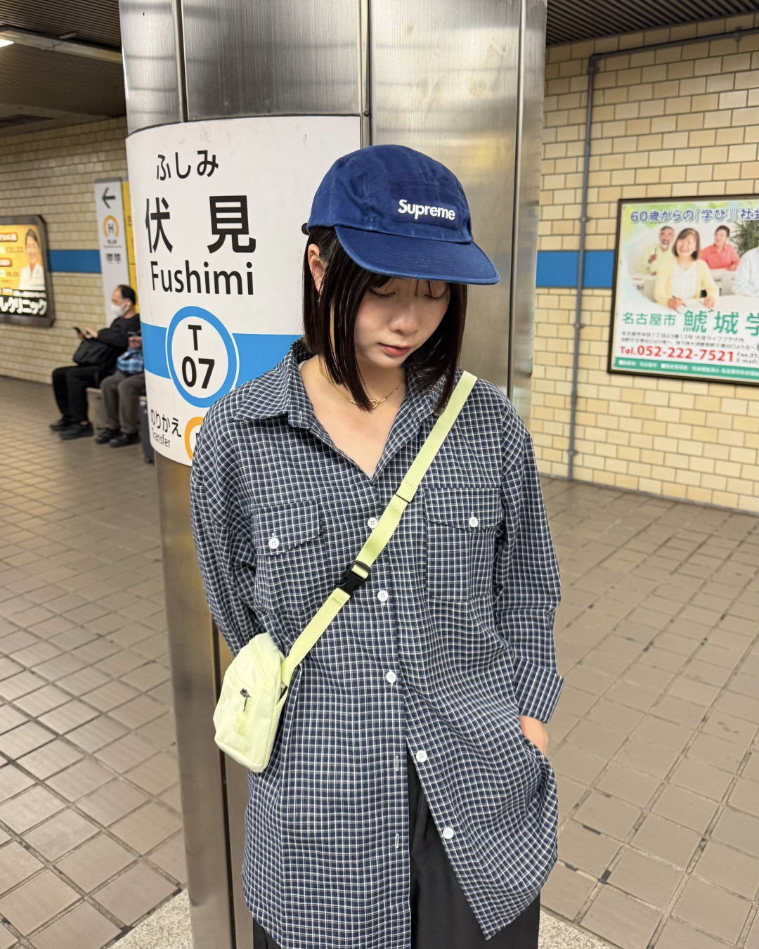 ポケットデザインチェックシャツ K3125