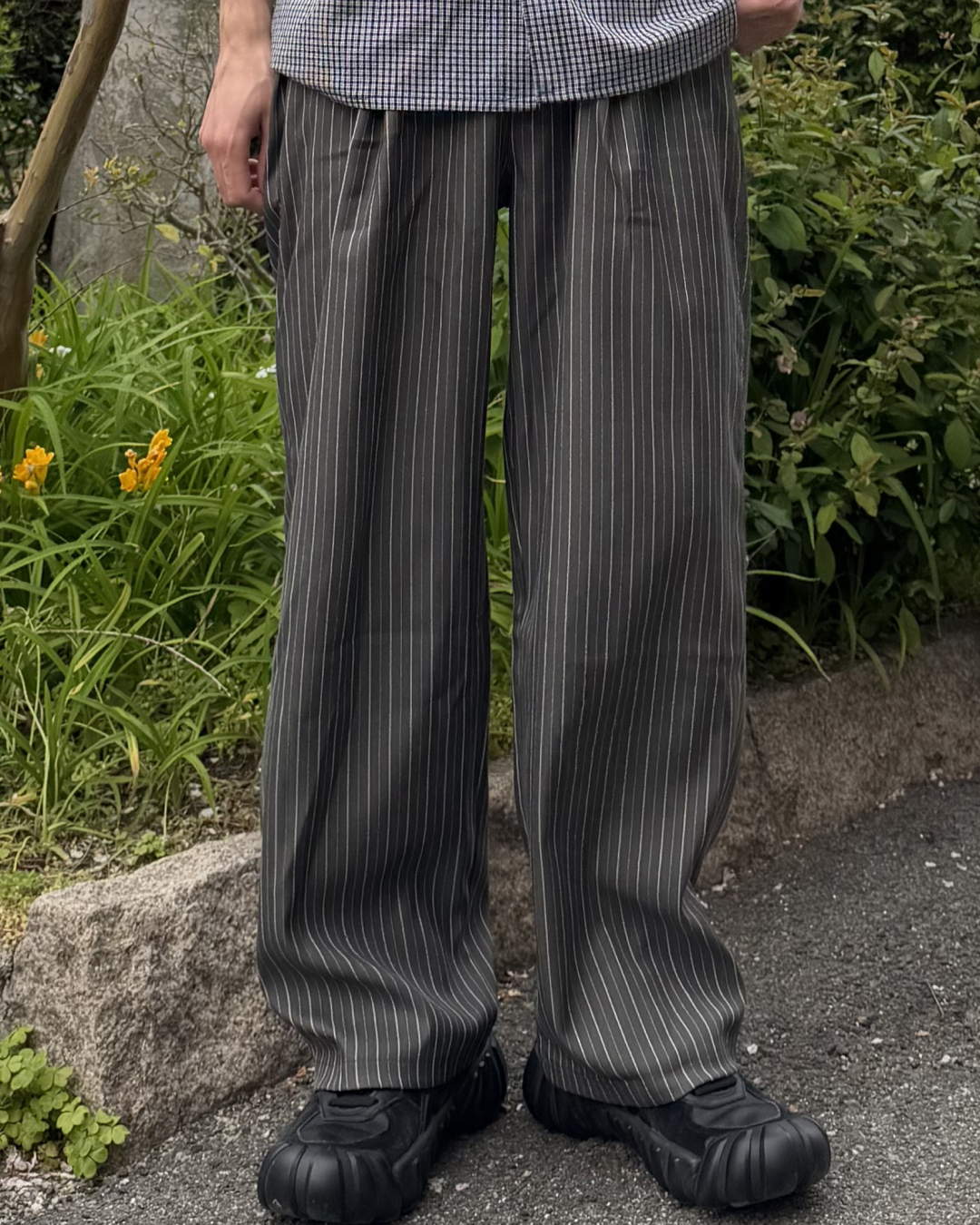 リラックスフィットストライプスラックス K3133