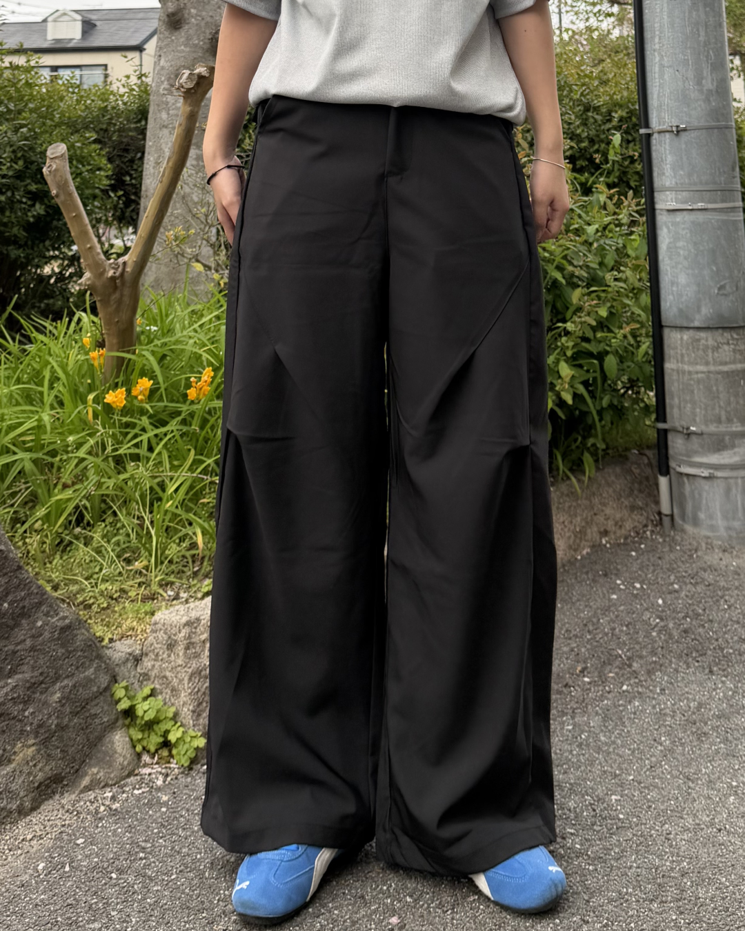 サイドタックワイドスラックス K3139