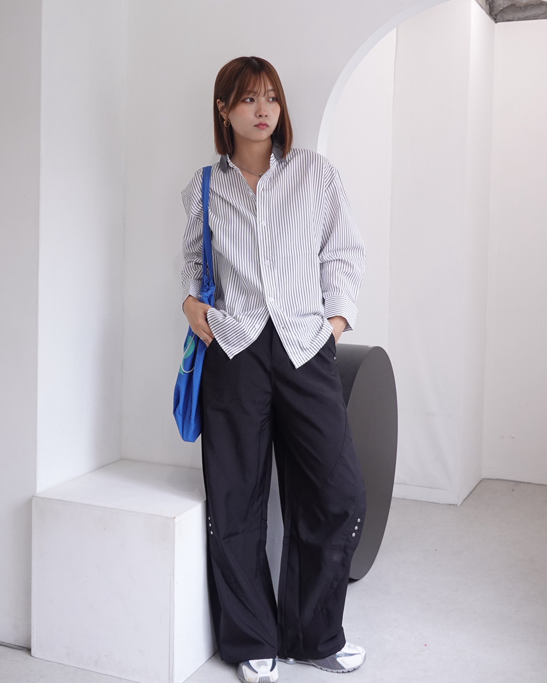 【再販】スタッズデザインワイドパンツ K0374