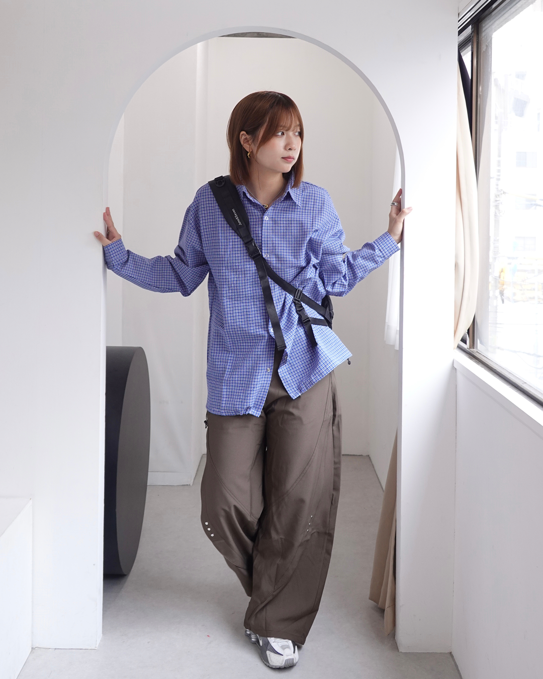 【再販】スタッズデザインワイドパンツ K0374
