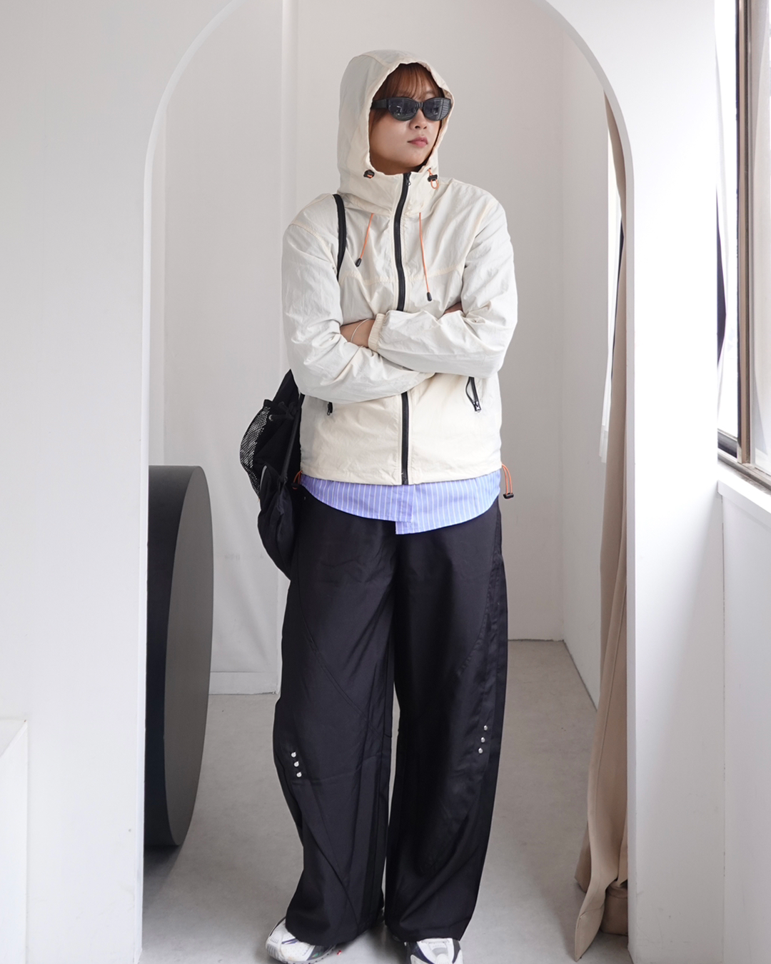 【再販】スタッズデザインワイドパンツ K0374