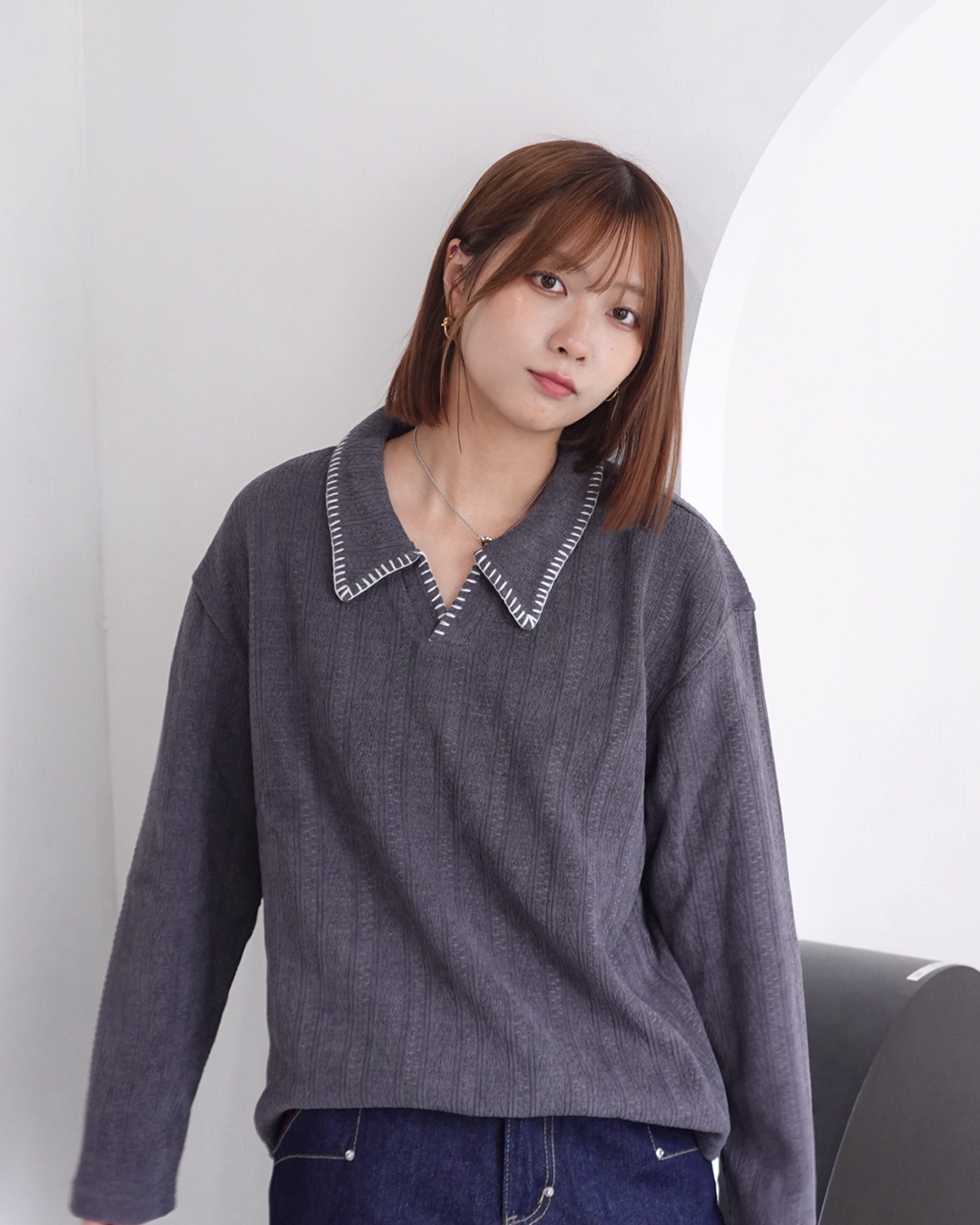 ハンドステッチポロシャツ K3356
