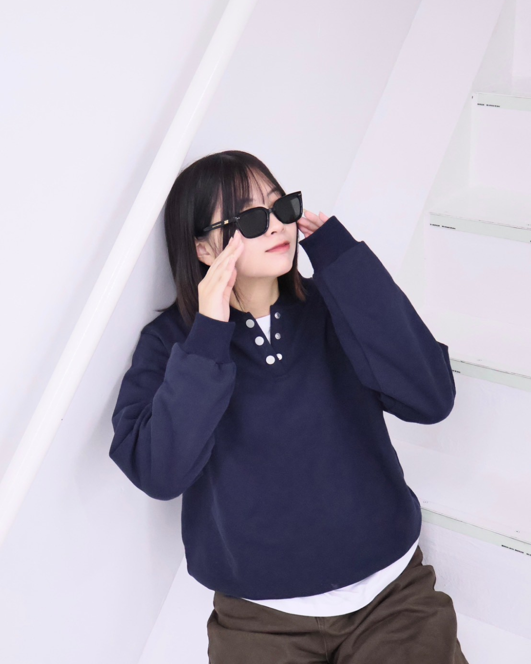 【11/25 19:00販売開始 オリジナル 即納】コットンヘンリーネックスウェットシャツ K6001