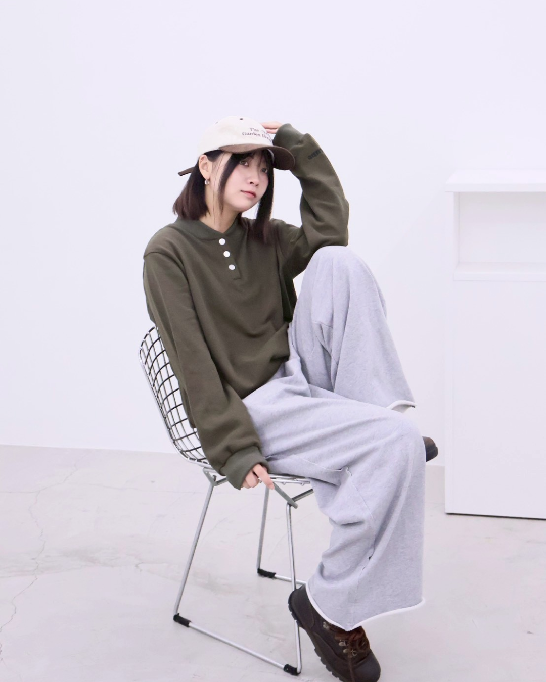 【11/25 19:00販売開始 オリジナル 即納】コットンヘンリーネックスウェットシャツ K6001