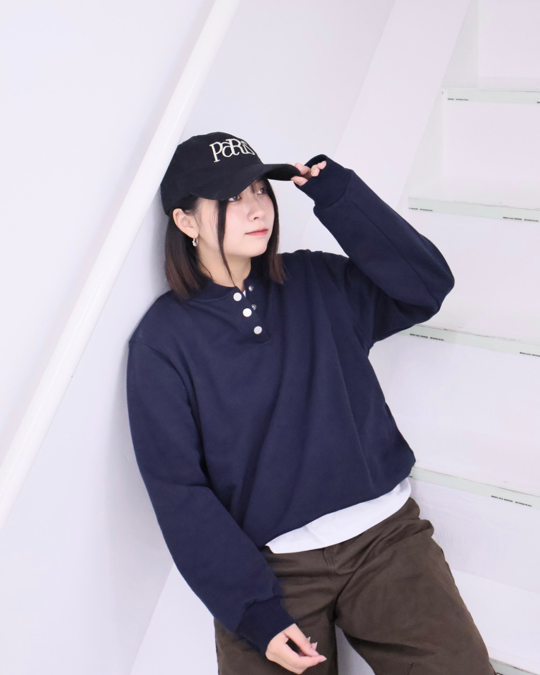 【11/25 19:00販売開始 オリジナル 即納】コットンヘンリーネックスウェットシャツ K6001