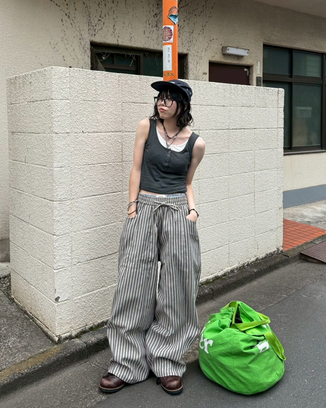 カジュアルストライプパンツ KM0007