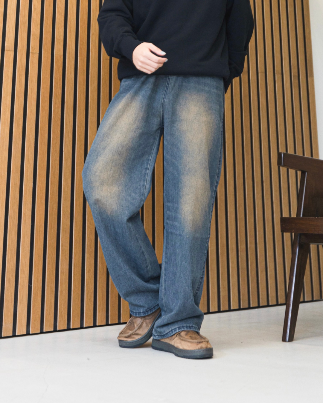 Retro loose wash pants KA0015