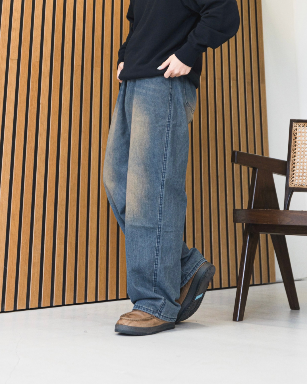 Retro loose wash pants KA0015