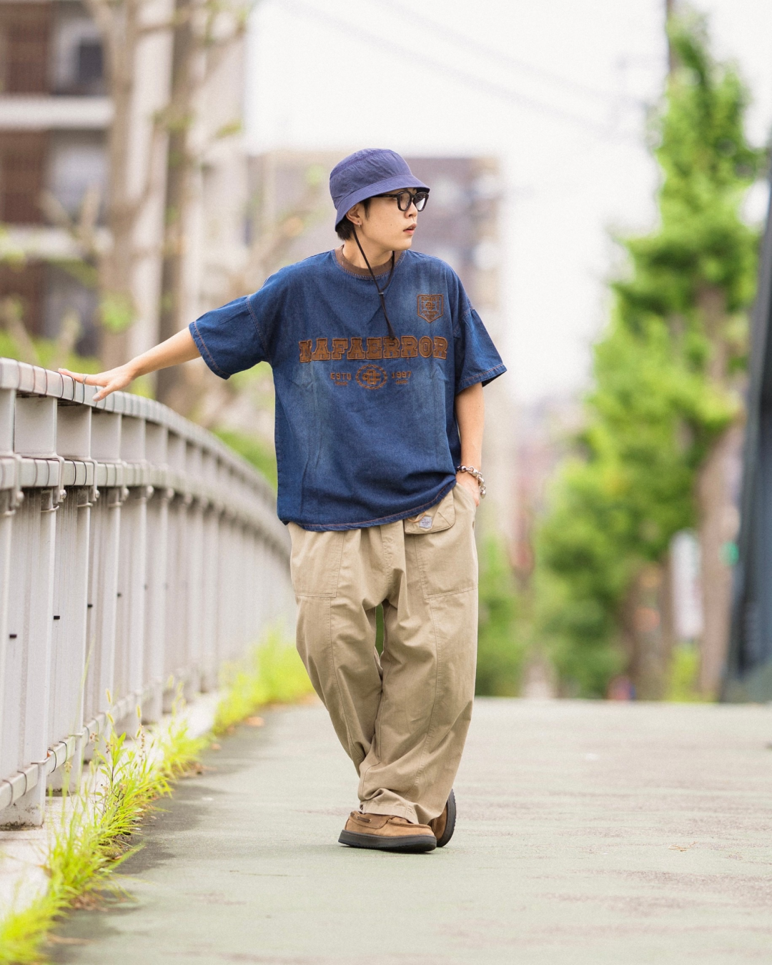 ヴィンテージ刺繍Tシャツ KA0065