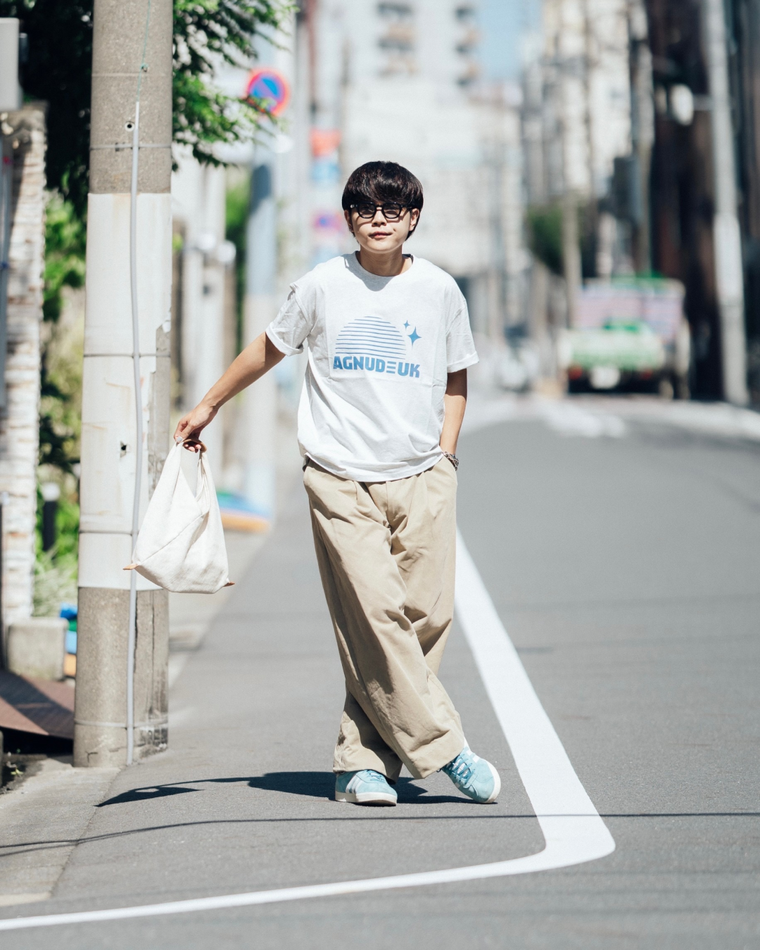 ラウンドネックハーフスリーブプリントTシャツ KA0068