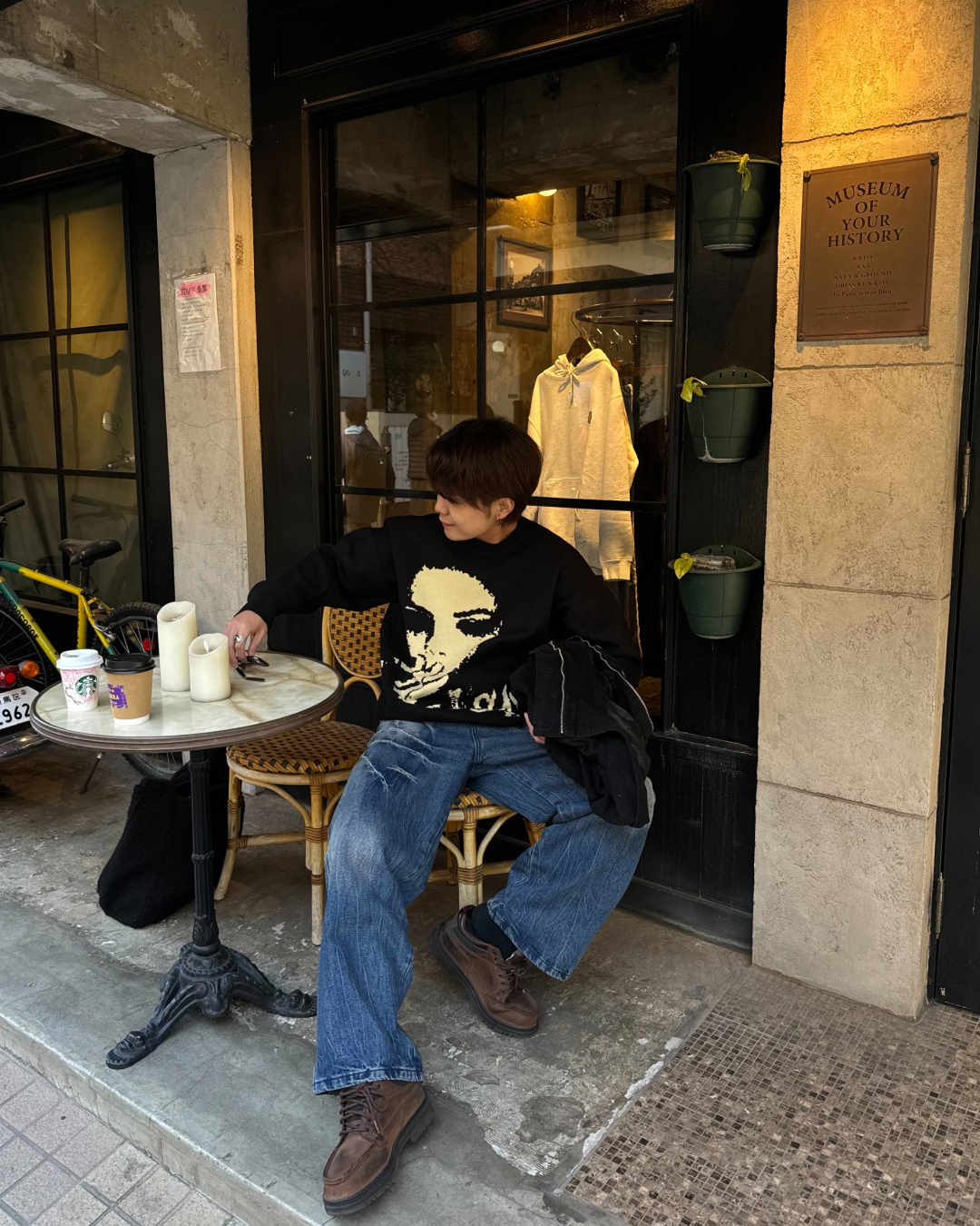 ダメージストレートデニム KA0144