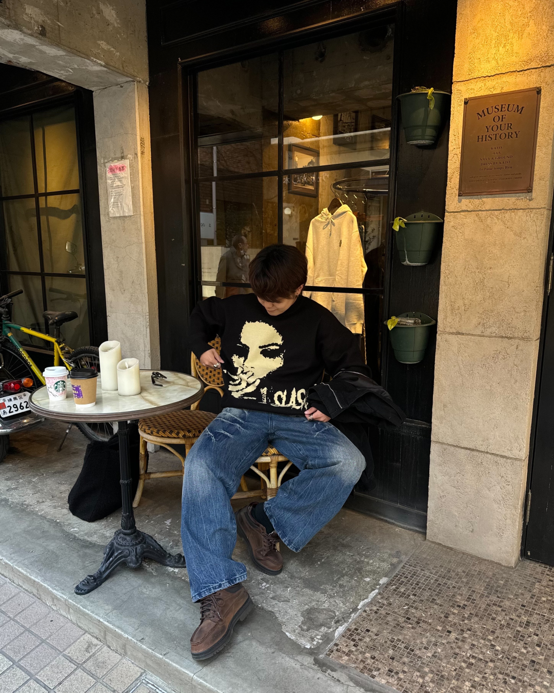 ダメージストレートデニム KA0144