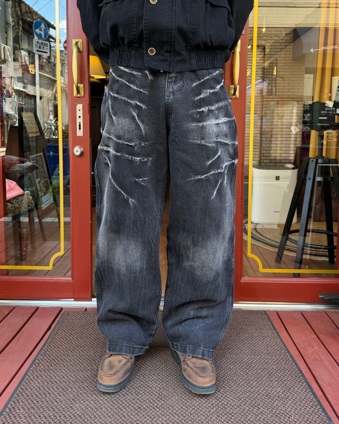 ダメージストレートデニム KA0144