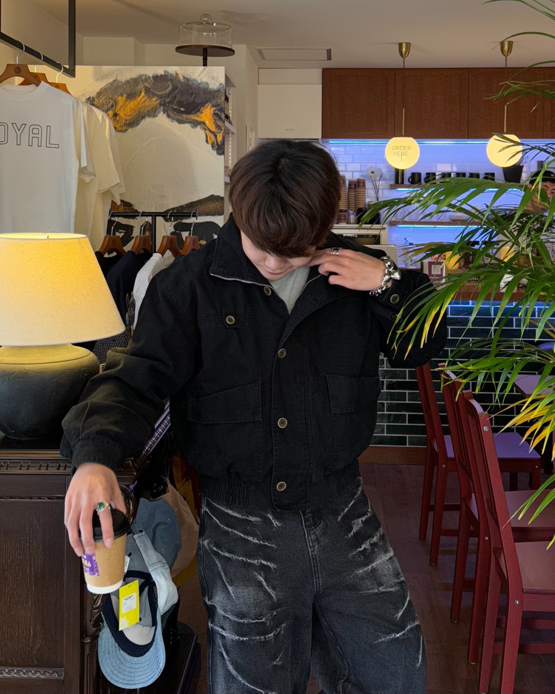 【即納】ハイネックキャンバスジャケット KA0146