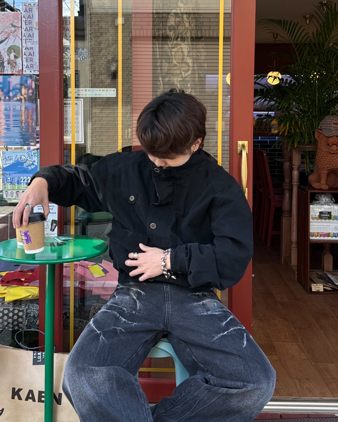 【即納】ハイネックキャンバスジャケット KA0146