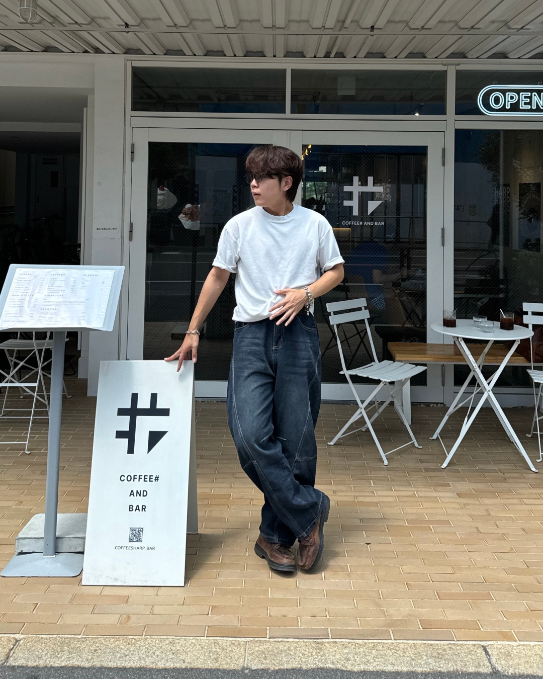 ラインデニムパンツ KA0171
