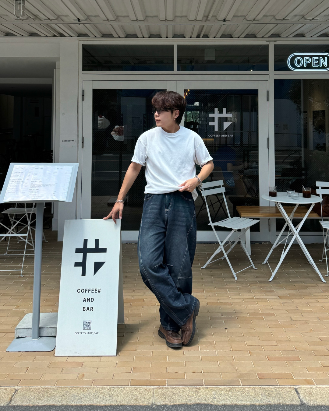 ラインデニムパンツ KA0171