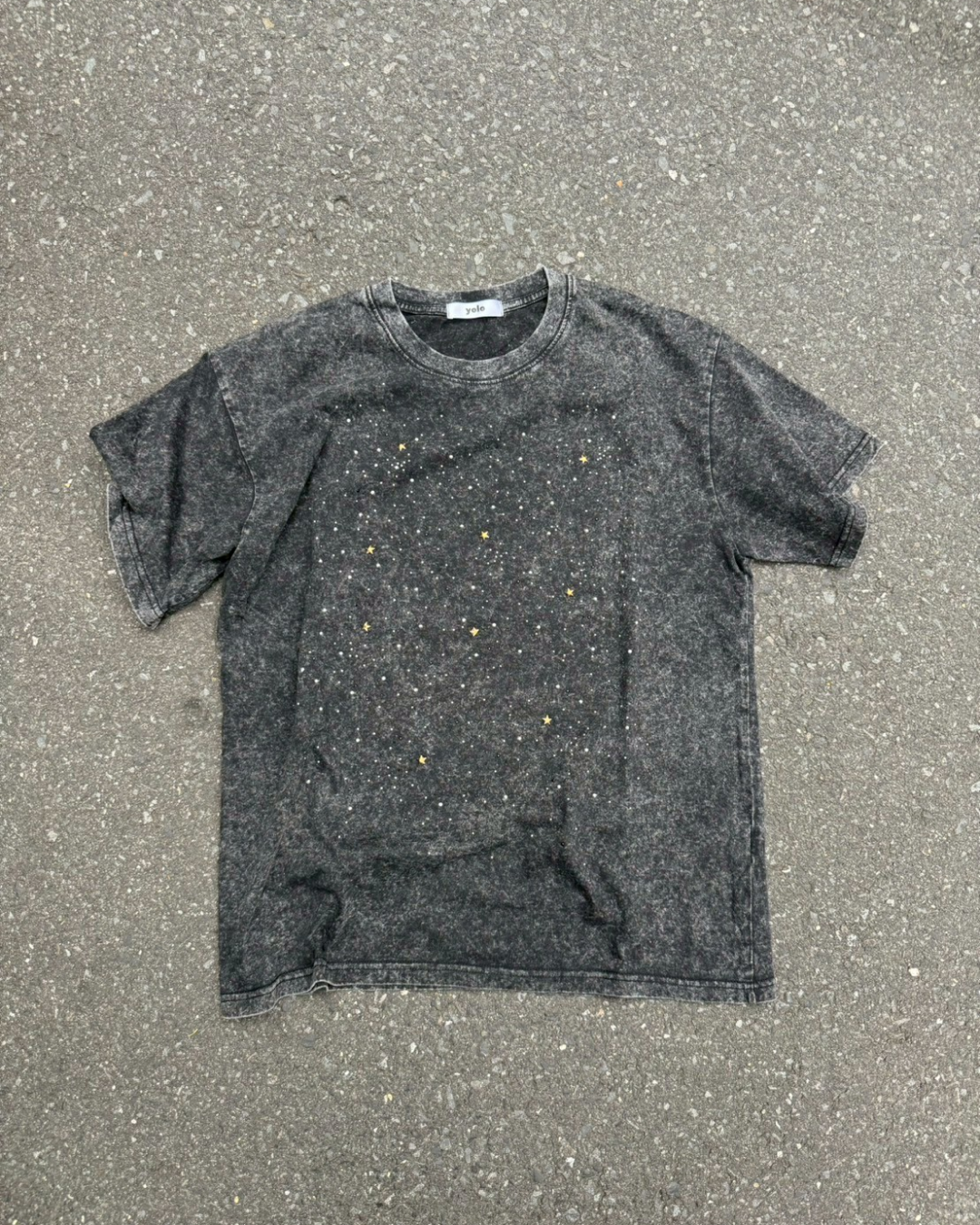 ラメストーンTシャツ KM1058