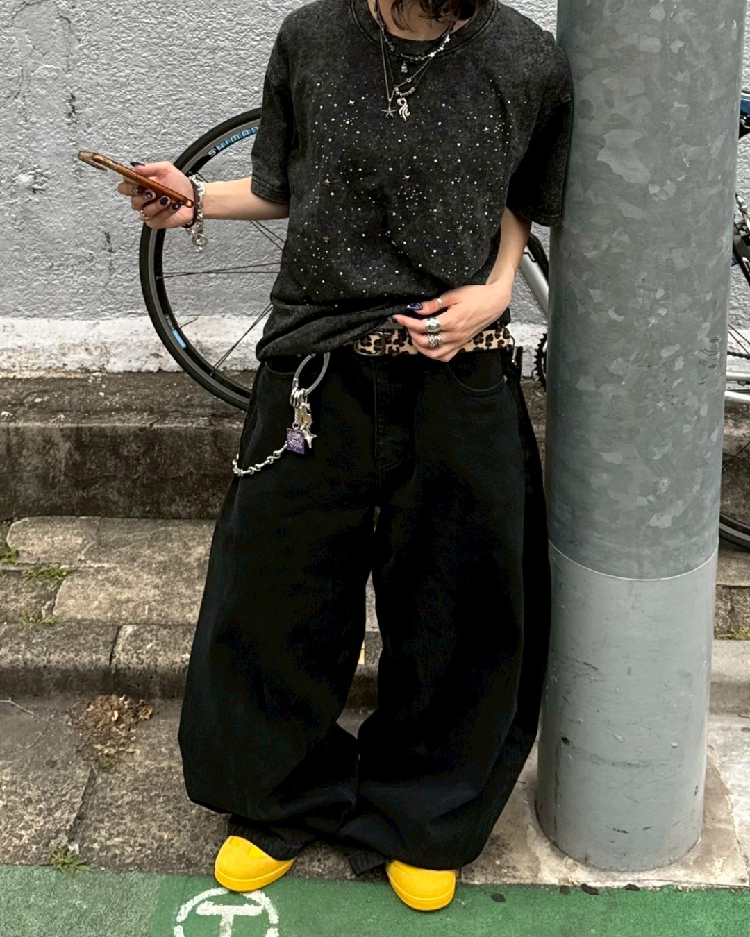 ラメストーンTシャツ KM1058