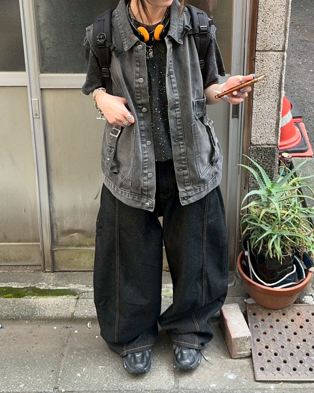 ノースリーブデニムジャケット KM1085