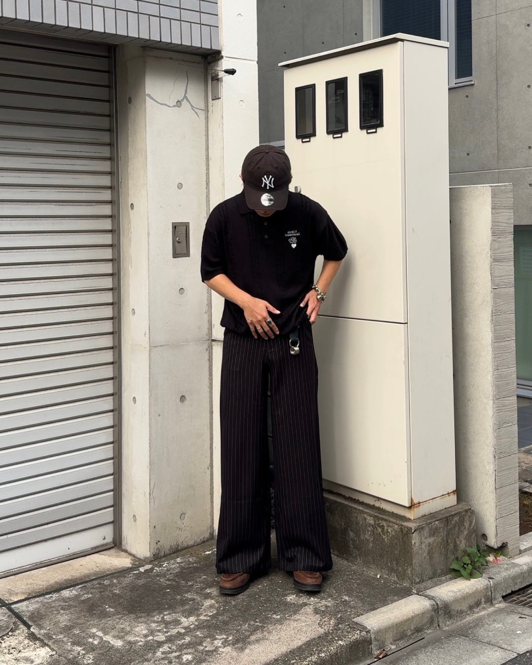 【即納】カジュアルストライプスラックス KA1114