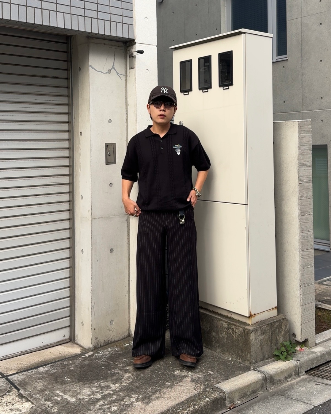 【即納】カジュアルストライプスラックス KA1114