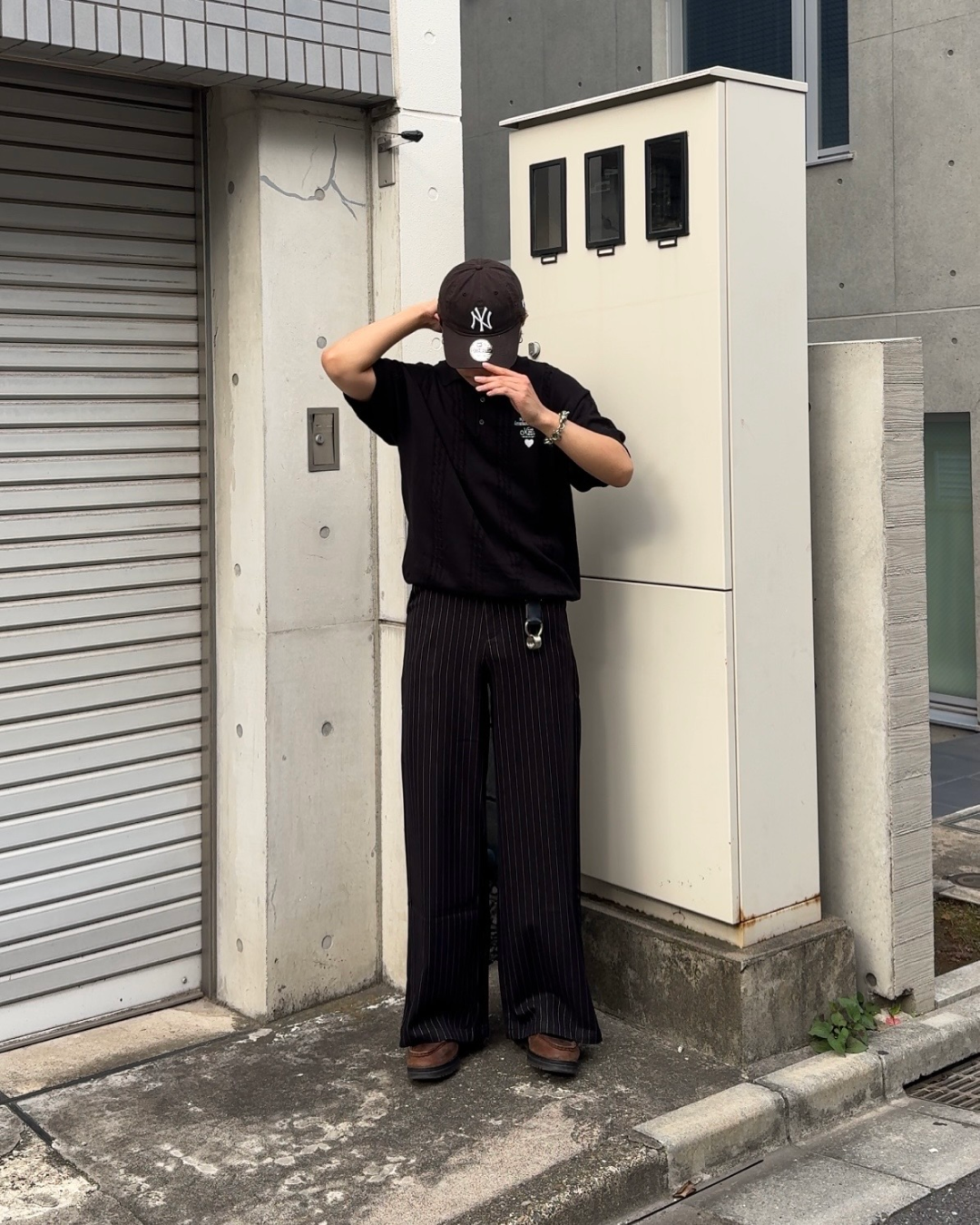 【即納】カジュアルストライプスラックス KA1114