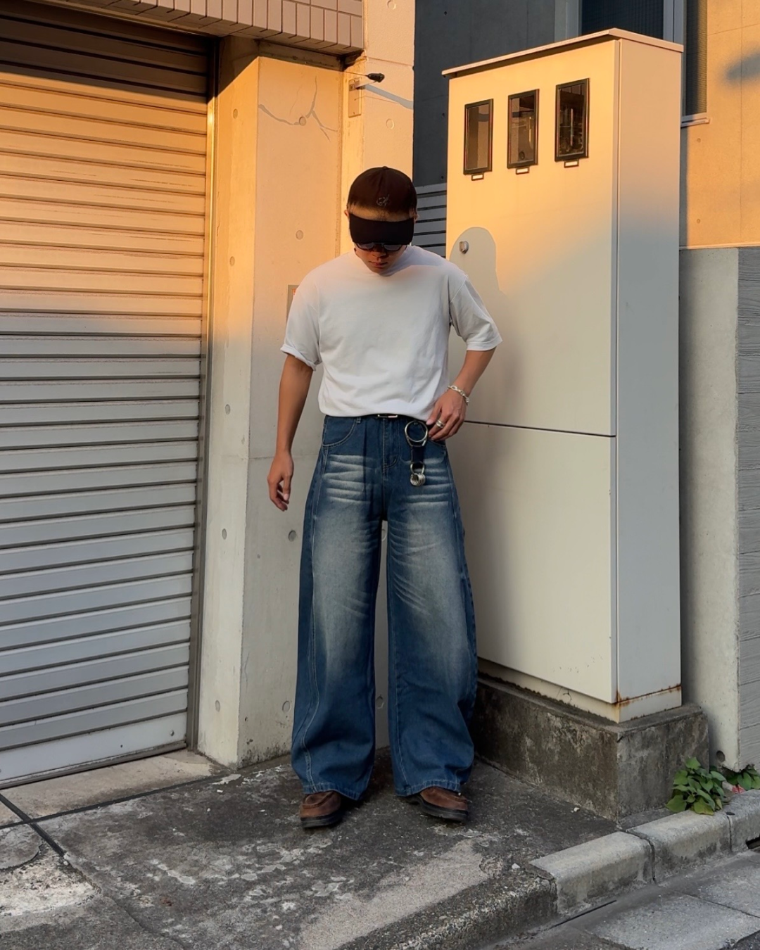 レトロウォッシュワイドレッグパンツ KA1119