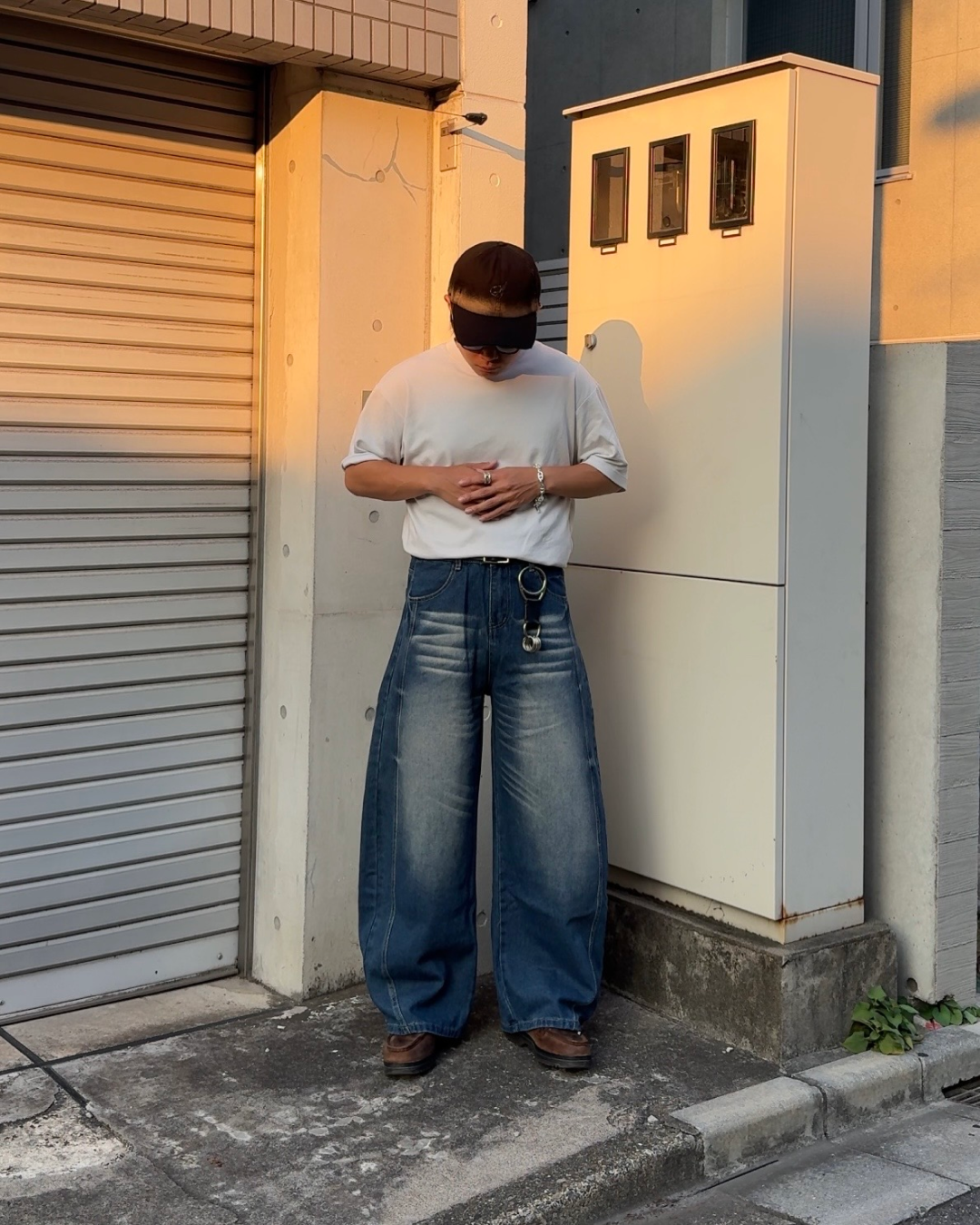 レトロウォッシュワイドレッグパンツ KA1119