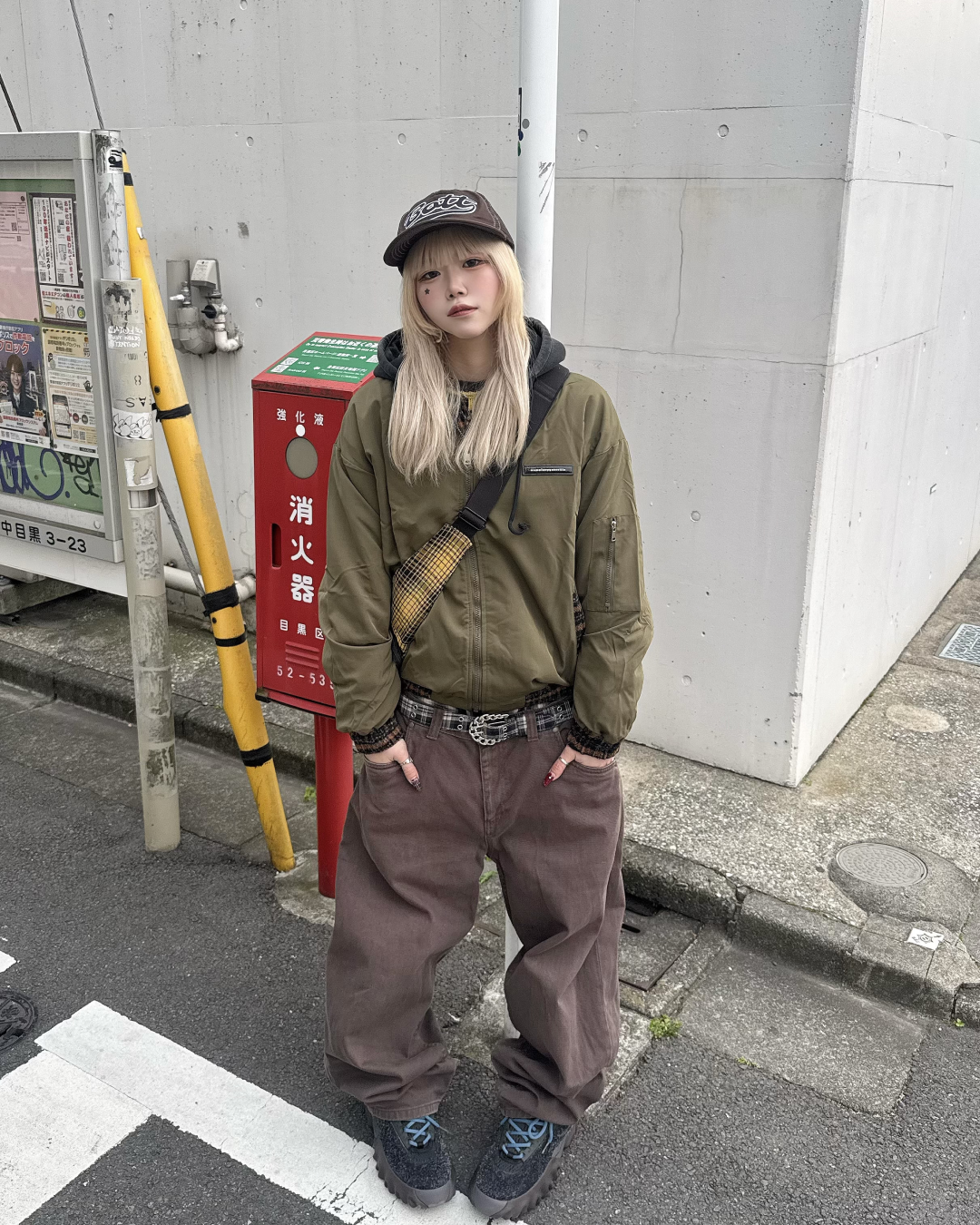 チェックナイロンジャケット KM1246