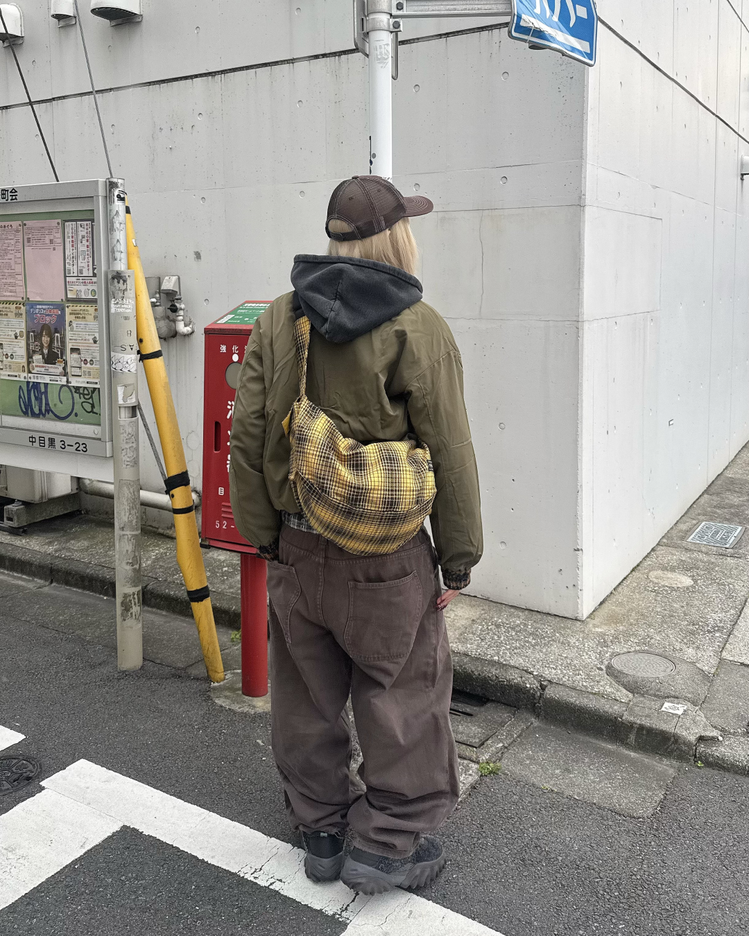 チェックナイロンジャケット KM1246