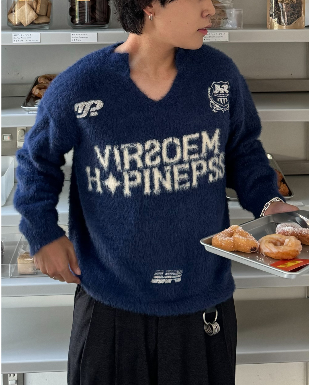 Vネックシャギーニット KA1273