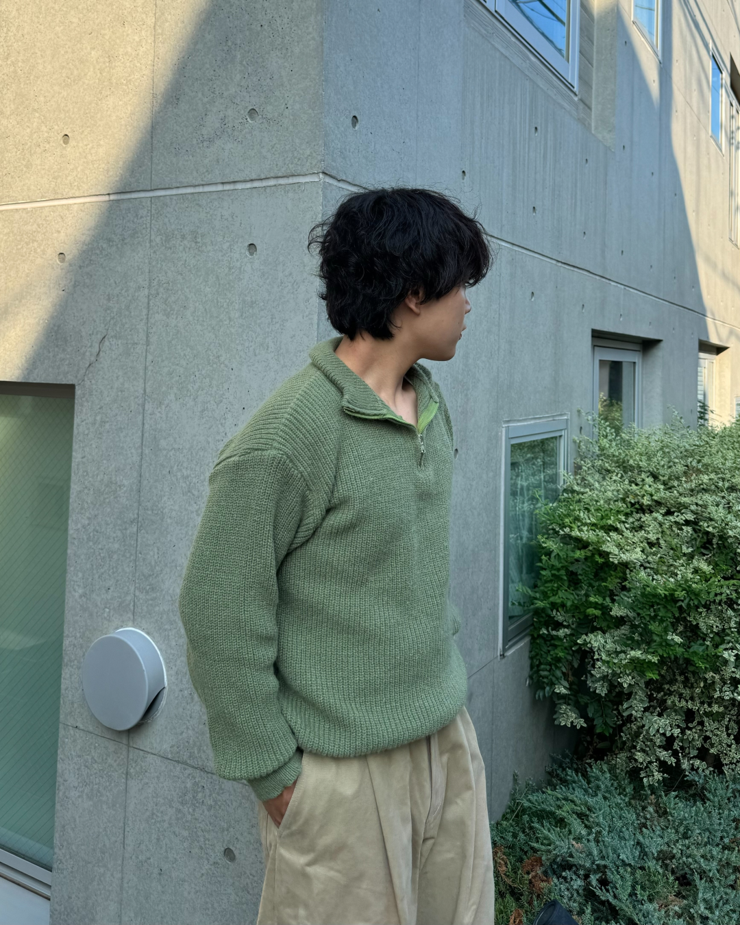 ハーフジップタートルネックニット KA1287