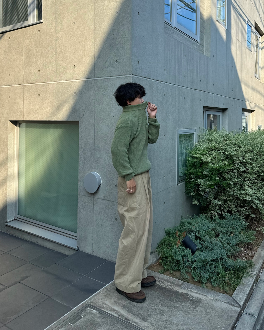 ハーフジップタートルネックニット KA1287