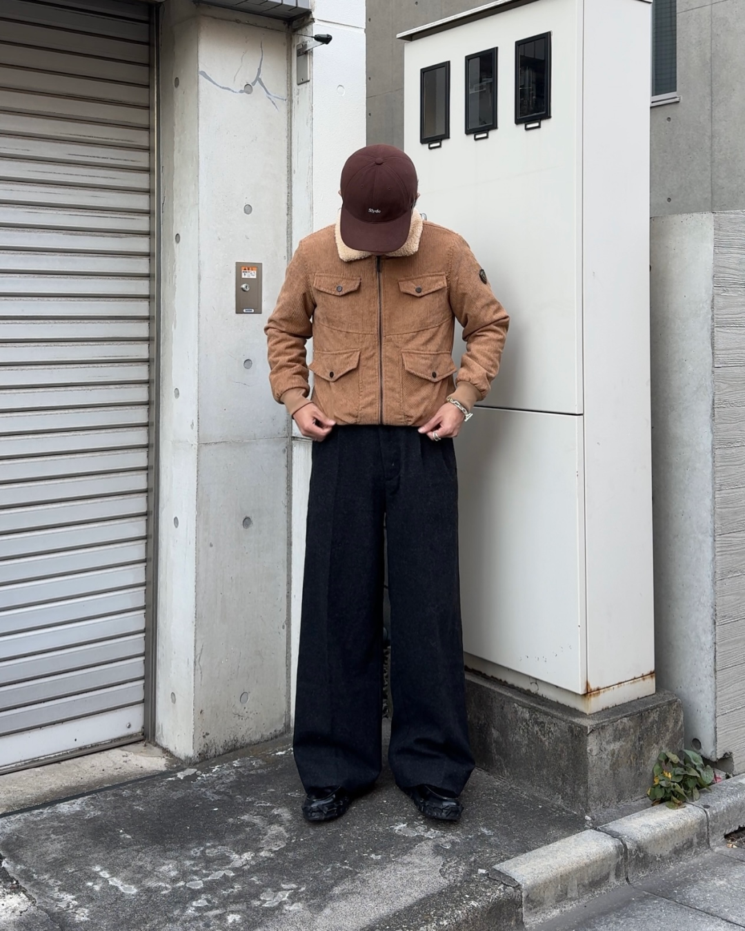 コーデュロイ襟ボアジャケット KA1326