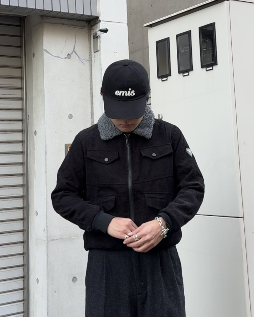 コーデュロイ襟ボアジャケット KA1326