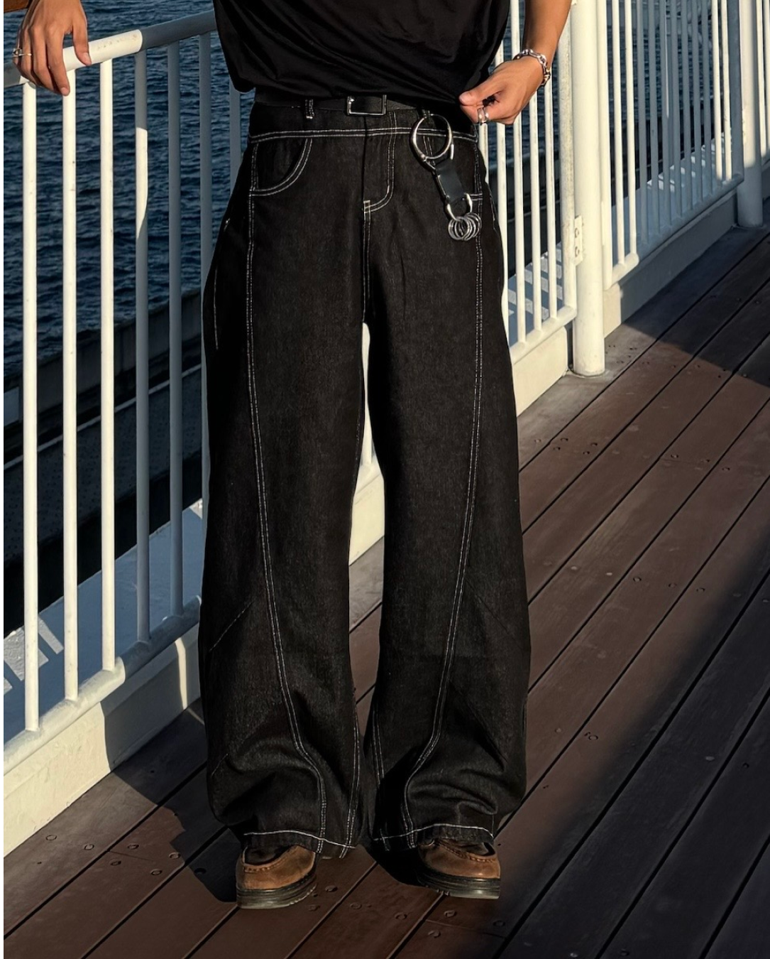 【即納】ステッチデザインデニム KA5006