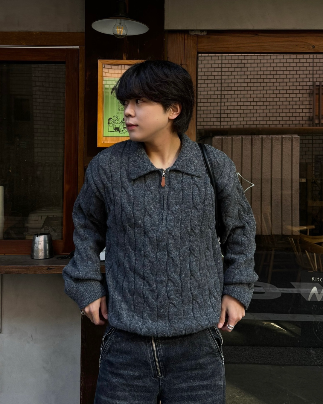 ハーフジップニット KA7117