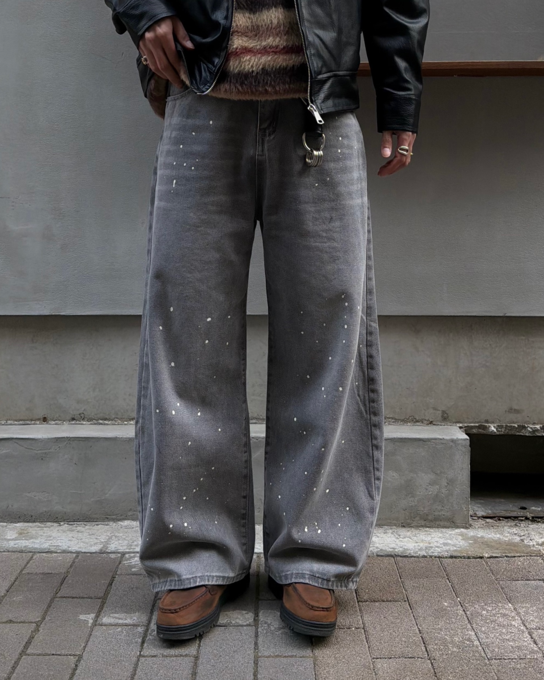 ペイントウォッシュワイドレッグパンツ KA7161