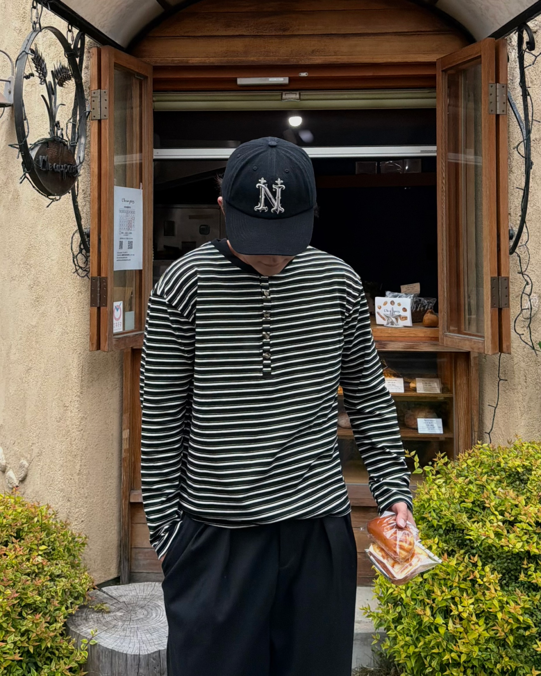 ヘンリーネックボーダーロンT KA7216