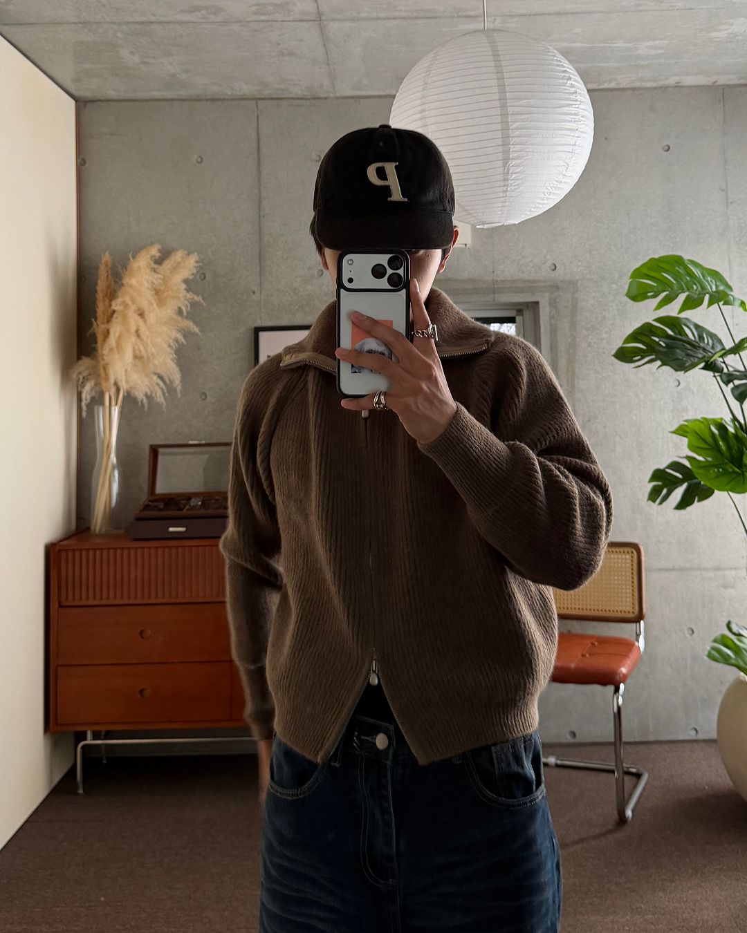 ミニマルダブルジップニットカーデ KA7668