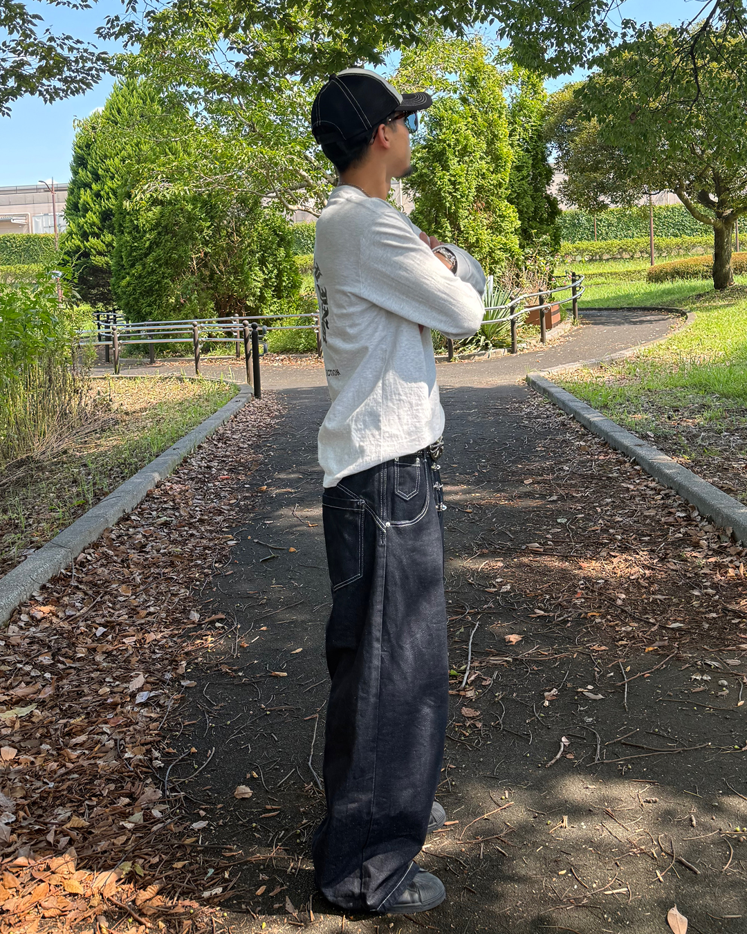 フックワイドデニムパンツ KB0014