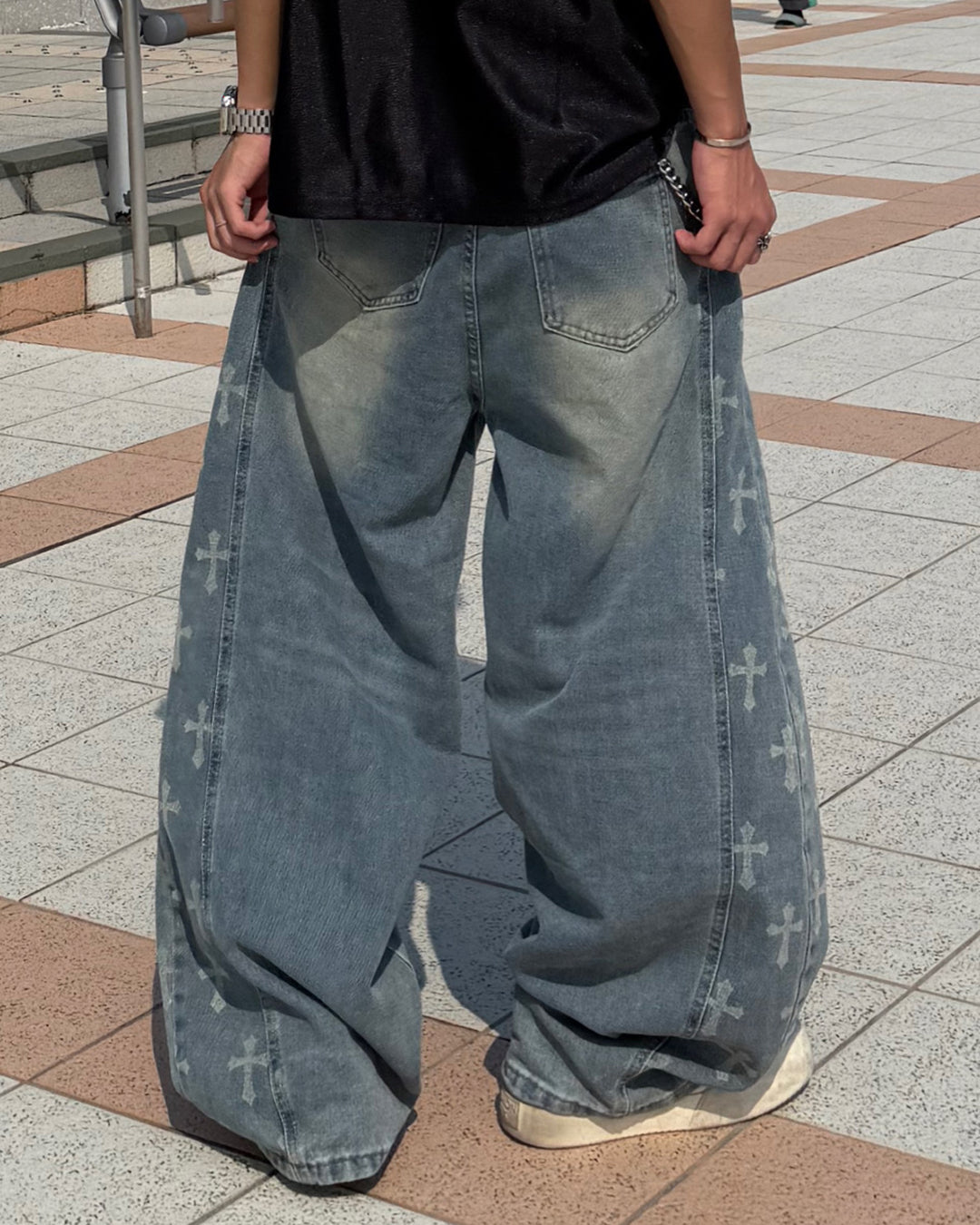 クロスプリントワイドパンツ KB0030