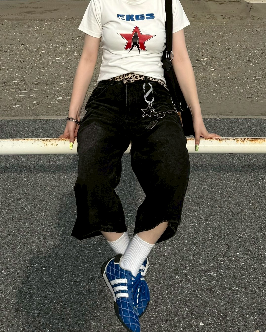 レッドスタープリントTシャツ KC0107