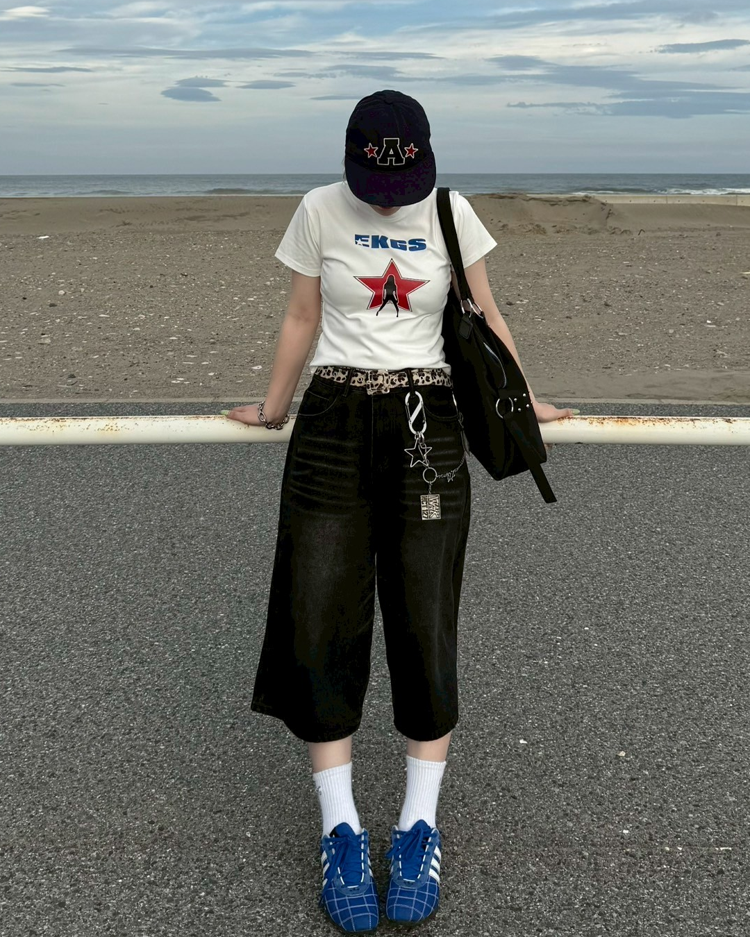 レッドスタープリントTシャツ KC0107
